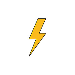 lightning icon on white