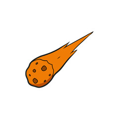 orange dice on white background