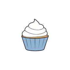 vector illustration of a cupcake
