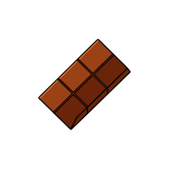 chocolate bar on white background