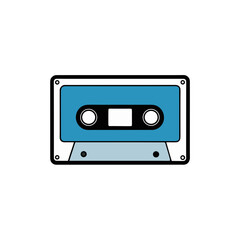 audio cassette isolated on white