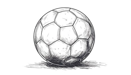 Hand-drawn soccer ball sketch