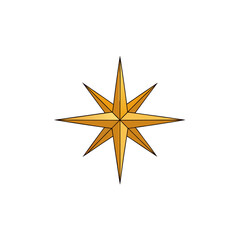 christmas star on white background