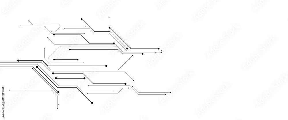Wall mural vectors abstract connecting lines and dots. social networking, network connection and global communi