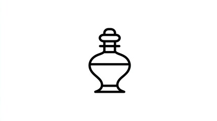 Obraz premium Elegant glass bottle with a unique stopper