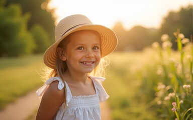Happy Girl In Summertime. High quality