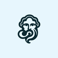 Man Erudite Philosopher Logo