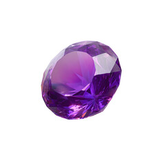 Isolated,faceted amethyst gem