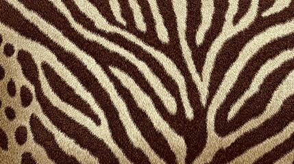 Close-up of animal fur with brown and beige striped pattern.