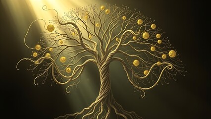 A classic tree of life diagram is unraveled and rewoven into a new, complex network of glowing light.