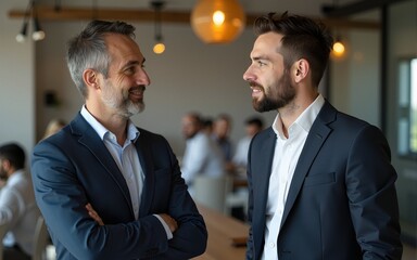 Two businessmen talking. High quality