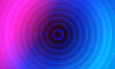 Neon Cyber Ripple: Electrifying Pink and Blue Concentric Circles for Futuristic Digital Art
