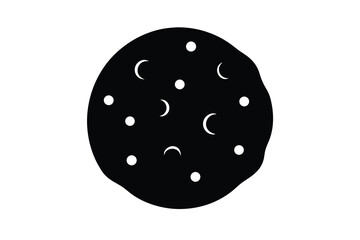 cookie silhouette vector icon illustration design