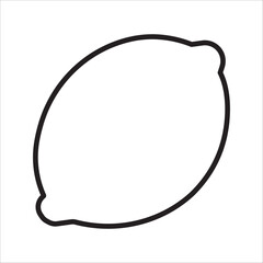 Lemon icon. Fresh lemon fruits on summer season. Summer fruit vector illustration on white background