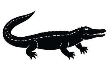 crocodile silhouette vector icon illustration design