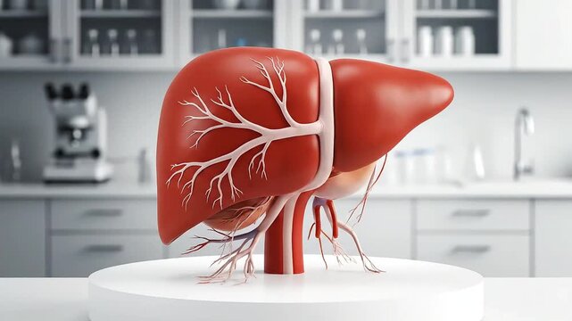 High-Resolution 3D Model of Human Liver Organ with Detailed Vascular System and Biliary Ducts for Medical Education Biology and Health Research