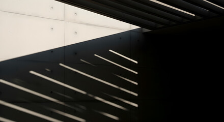 Obraz premium Minimalist Architectural Abstract with Striking Light and Shadow Contrast