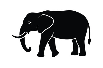 elephant silhouette vector icon illustration design