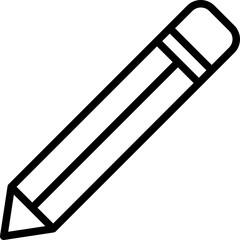 Black pencil icon - outline