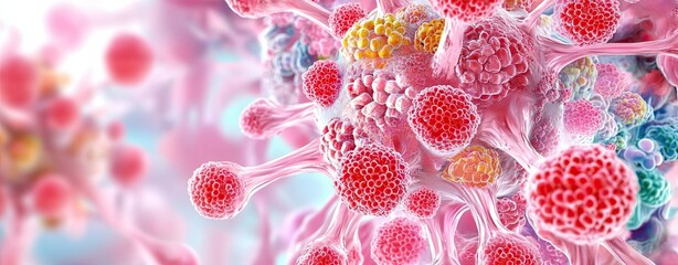 Vibrant Close-Up of Cellular Health Concept Art