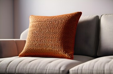 A throw pillow with intricate texture