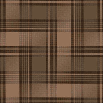 Checkered design for prints. Seamless brown color check pattern.Repeating patern plaid.  Repeated tartan fabric.Ekose texture. Madras flannel.Vector scottish fabriс.Checker line.Stripe gingham