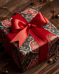 warm wishes gift box, christmas gift box, holiday present, festive gift box, winter holiday gift, christmas cheer, holiday season, warm wishes present, beautifully wrapped gift, christmas wrapping, 
