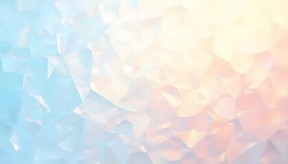 Abstract Light Pastel Background with Geometric Facets and Soft Glow