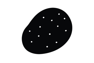 potato silhouette vector icon illustration design