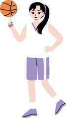 girl playing basketball