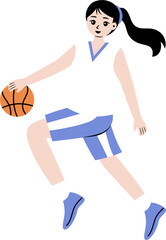 girl playing basketball