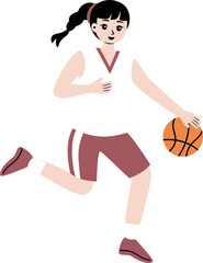 girl playing basketball
