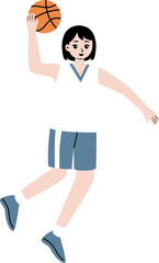 girl playing basketball