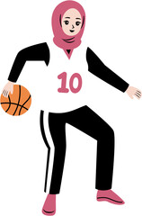 girl playing basketball