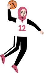 girl playing basketball