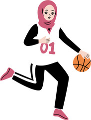 girl playing basketball