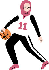 girl playing basketball