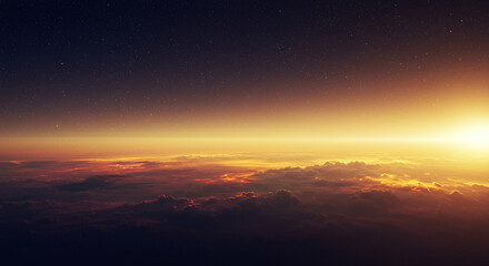 Cosmic horizon glowing in dramatic cinematic light