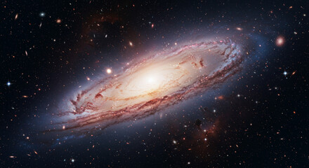 Expanding universe glowing in cosmic dramatic scene