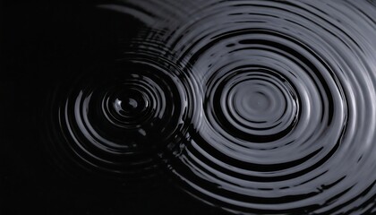 Obraz premium Dark ripples in concentric circles