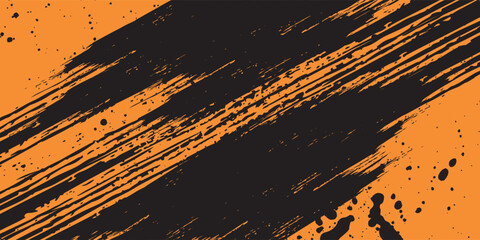orange black brush pattern wrap car sticker banner abstract sporty lines black orange grunge brush color combination. modern