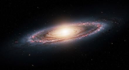 Naklejka premium Universe expansion glowing under dramatic shadows