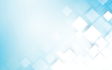 Abstract rectangles white and blue background