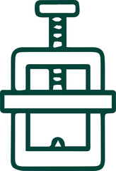 Industrial Screw Press Icon Essential Tool for Clamping and Securing Objects
