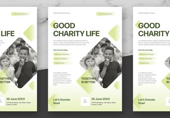 Green And Black Charity Flyer 