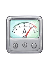 Single ammeter with colored brushes 