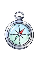 Single compass with colored brushes