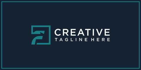 F logo design with negative arrow space