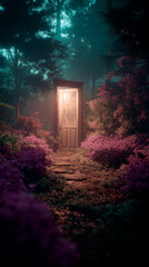 Obraz premium Atmospheric Fantasy Scene with Magical Open Portal