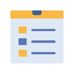 Obraz premium List with checkboxes in flat design, task list app